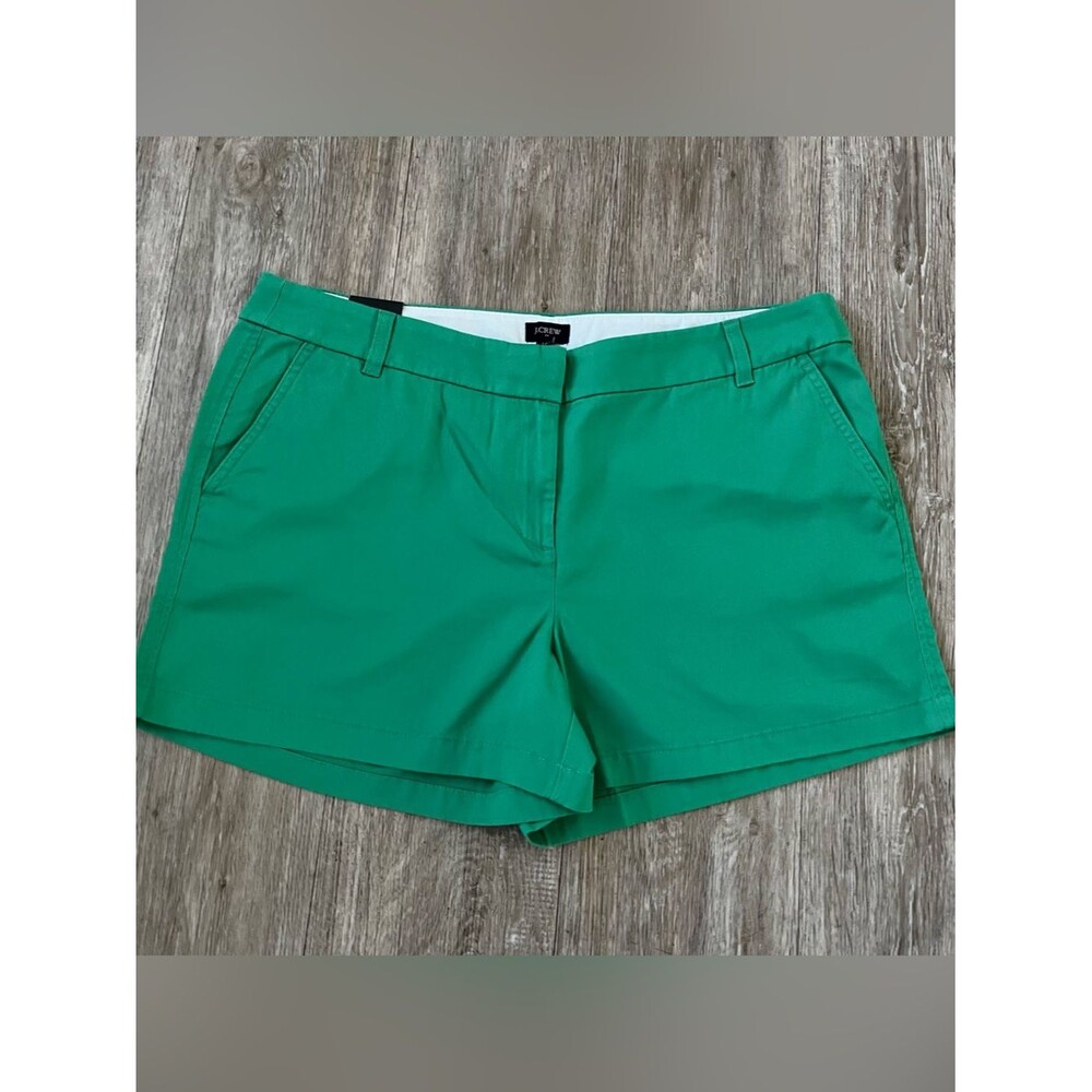 J Crew Women's‎ 3.5" Classic 100% Cotton Chino Short Beach Green Size 6